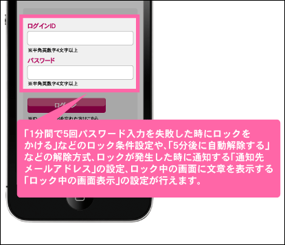 不正アクセス防止の設定