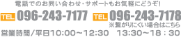 礻TEL:096-243-7177or096-243-7187;ʿ10:00-12:3013:30-19:00